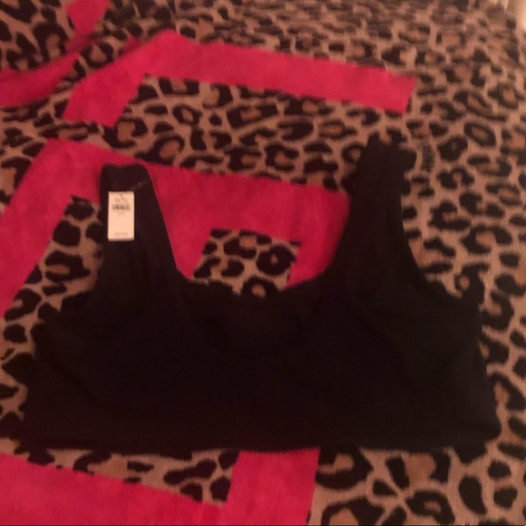 💎NWT AERIE BLACK COTTON SCOOP BRALETTE💎 - Picture 15 of 15